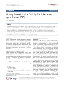 Gravity inversion of a fault by Particle swarm optimization (PSO