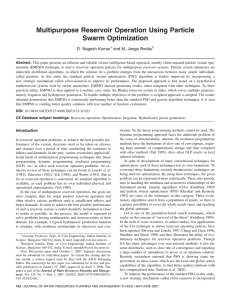 Multipurpose Reservoir Operation Using Particle Swarm Optimization
