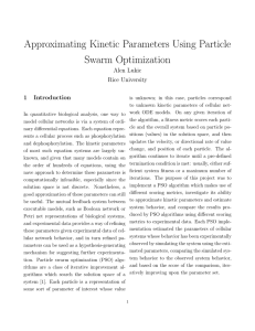 Approximating Kinetic Parameters Using Particle Swarm Optimization