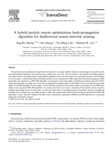 A hybrid particle swarm optimization–back