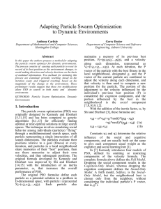 Adapting Particle Swarm Optimization to Dynamic Environments