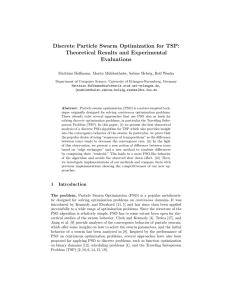 Discrete Particle Swarm Optimization for TSP: Theoretical Results