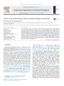 Particle swarm optimization with increasing topology connectivity