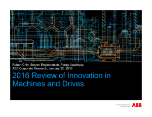 2016 Review of Innovation in Machines and Drives