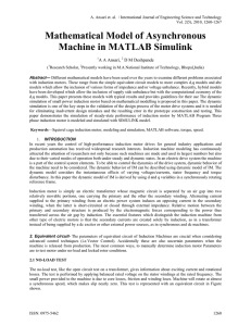 Mathematical Model of Asynchronous Machine in MATLAB Simulink