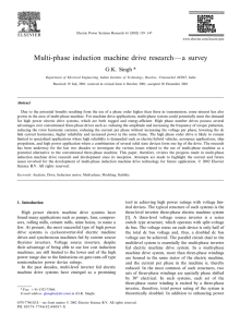 Multi-phase induction machine drive research—a survey