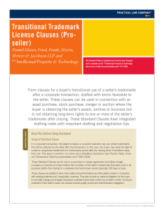 Transitional Trademark License Clauses (Pro- seller)