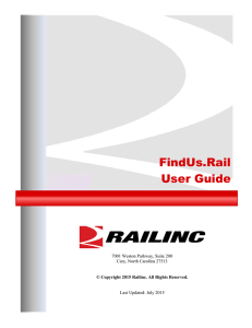 FindUs.Rail User Guide
