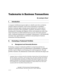 trademarks in business transactions