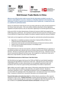 Well-Known Trade Marks in China