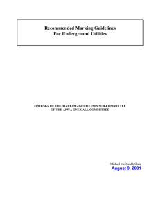 Recommended Marking Guidelines For Underground Utilities