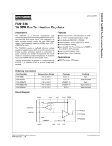 FAN1655 3A DDR Bus Termination Regulator