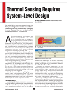 Thermal Sensing Requires System-Level Design