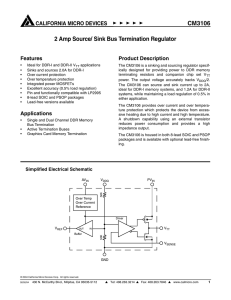 CM3106 -- 2.0 Amp Source / 2.0 Amp Sink Bus Termination Regulator