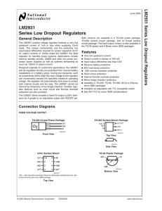 LM2931 Series Low Dropout Regulators