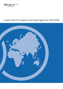 Grade 9 and 10 Academic Learning Programme 2015