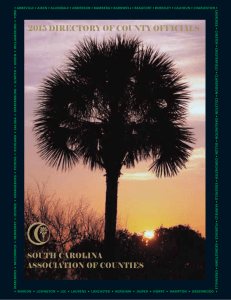 2015 directory of county officials - South Carolina Association of
