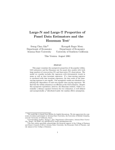 Large-N and Large-T Properties of Panel Data Estimators and the
