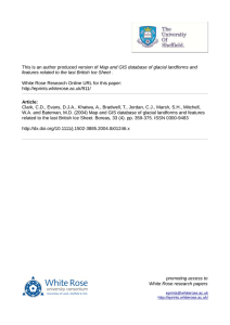 Map and GIS database of glacial landforms and features related to