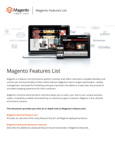 Magento features list