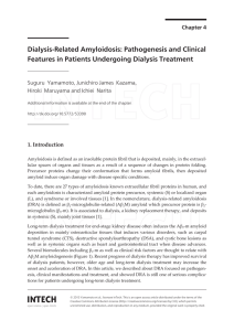 Dialysis-Related Amyloidosis: Pathogenesis and Clinical Features