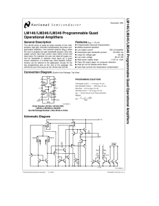 LM146/LM246/LM346 Programmable Quad Operational Amplifiers