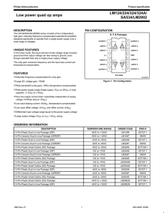 LM124/224/324/324A/ SA534/LM2902 Low power quad op amps