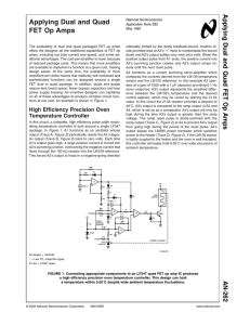 Application Note 262 Applying Dual and Quad FET Op Amps