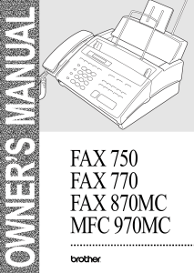 FAX 750 FAX 770 FAX 870MC MFC 970MC