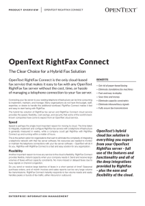 OpenText RightFax Connect Product Overview