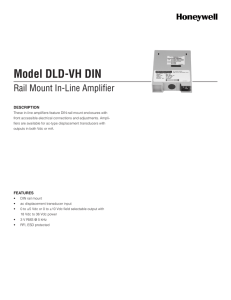 Model DLD-VH DIN - Honeywell Test and Measurement Sensors