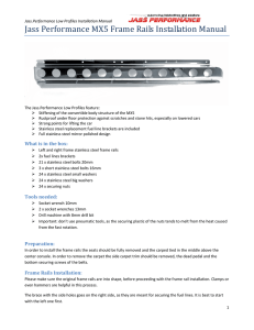 Jass Performance MX5 Frame Rails Installation Manual