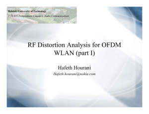 RF Distortion Analysis for OFDM WLAN \(part I\)