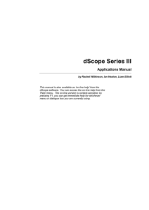 dScope Series III Applications Manual