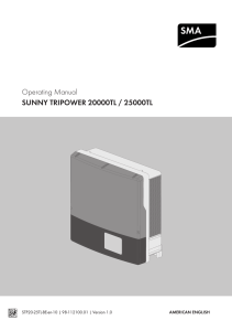 Operating Manual - SUNNY TRIPOWER 20000TL