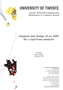 Analysis and design of an ADC for a spectrum analyzer