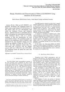 Design, Simulation and Characterization of 50nm p