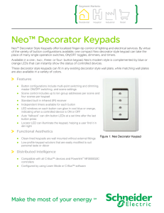 Neo™ Decorator Keypads