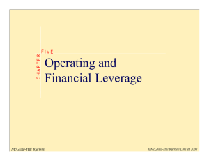 Operating and Financial Leverage - McGraw