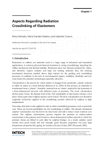 Aspects Regarding Radiation Crosslinking of Elastomers