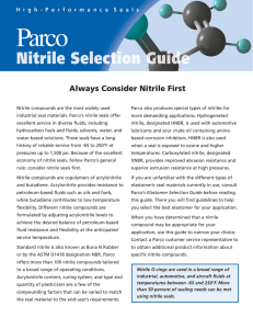 Nitrile Selection Guide