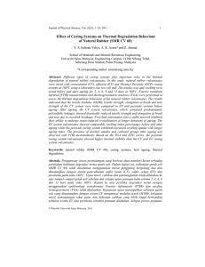 Effect of Curing Systems on Thermal Degradation Behaviour