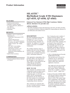 SILASTIC BioMedical Grade ETR Elastomers (Q7-4535, Q7