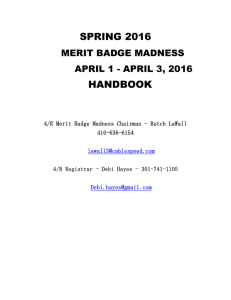 2016 Merit Badge Madness