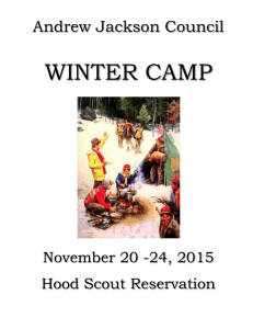 WINTER CAMP - Andrew Jackson Council