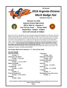 2016 Argenta-Oreana Merit Badge Fair