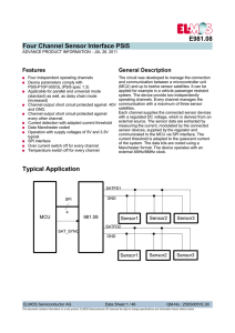 E981.08 Four Channel Sensor Interface PSI5 Typical Application