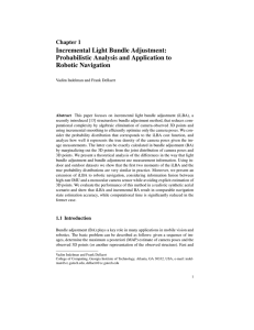 Incremental Light Bundle Adjustment: Probabilistic Analysis and