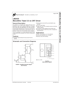 LM2435 Monolithic Triple 5.5 ns CRT Driver