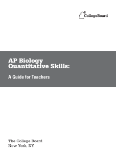 AP Biology Quantitative Skills - AP Central